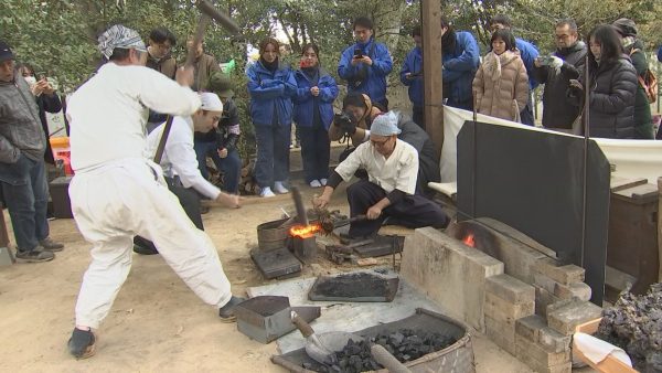 備前長船が誇る伝統技法　福岡神社で刀鍛冶の体験
